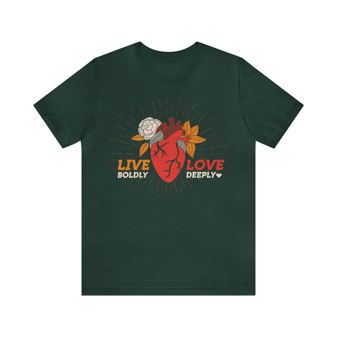 Live Boldly / Love Deeply Burst Jersey Tee