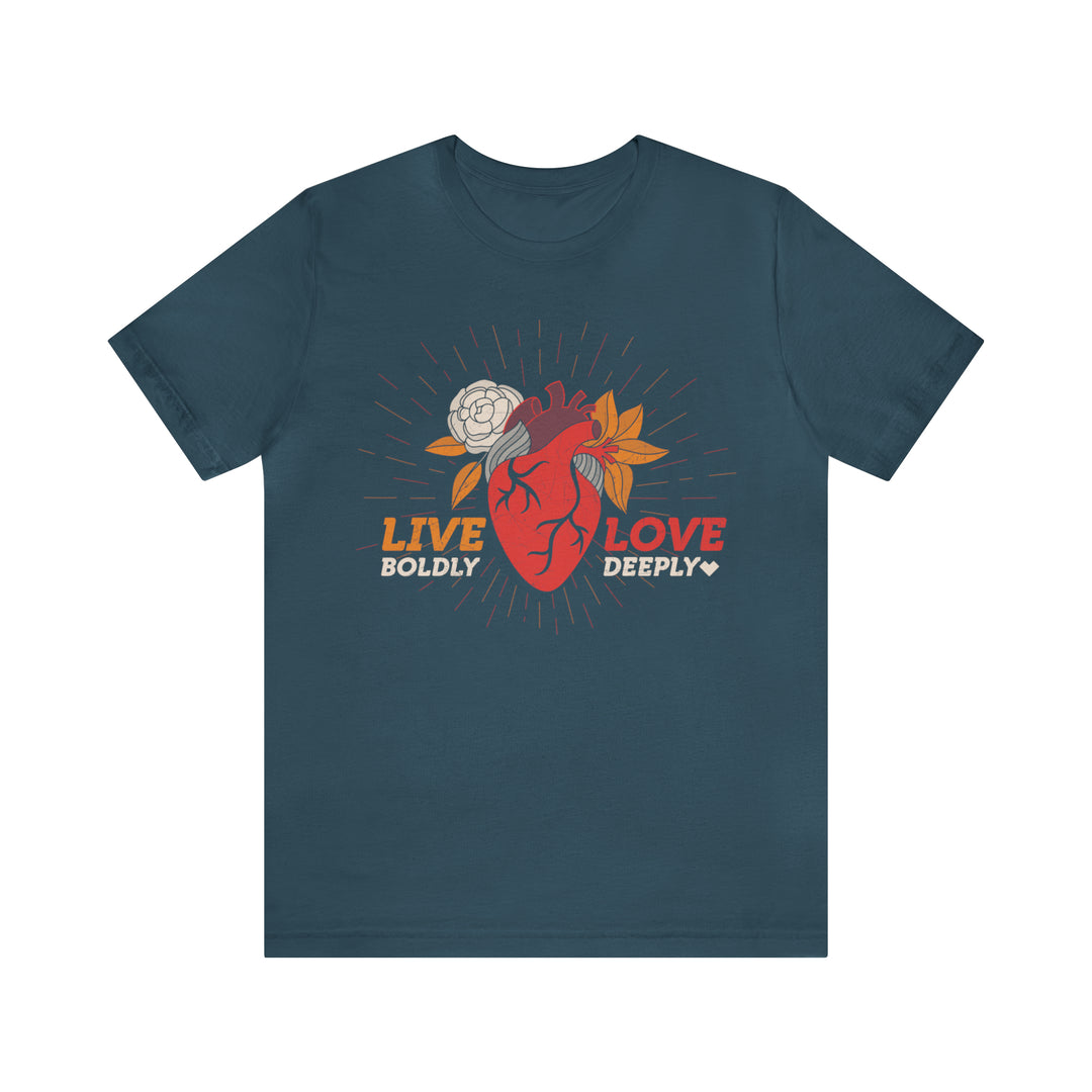 Live Boldly / Love Deeply Burst Jersey Tee