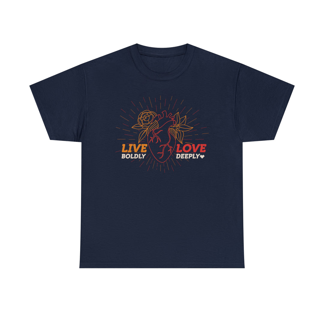 Live Boldly / Love Deeply Burst Heavy Tee