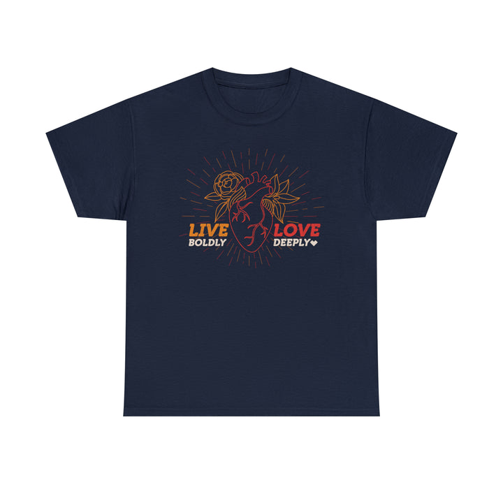 Live Boldly / Love Deeply Burst Heavy Tee