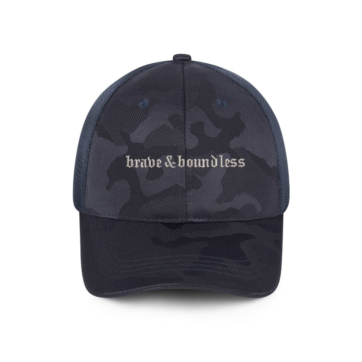 Blackletter Mesh Camo Trucker Hat