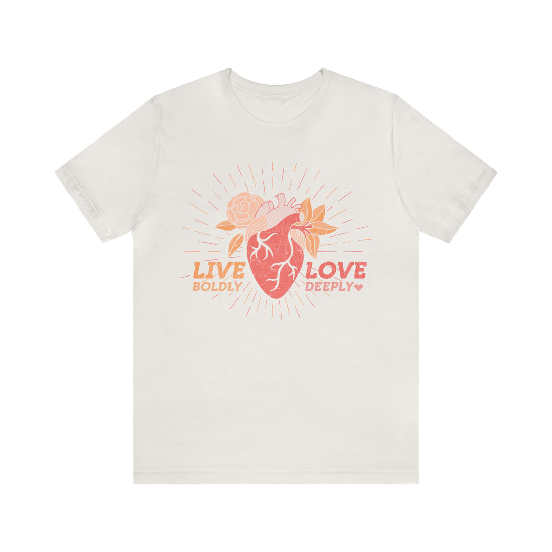 Live Boldly / Love Deeply Burst Jersey Tee